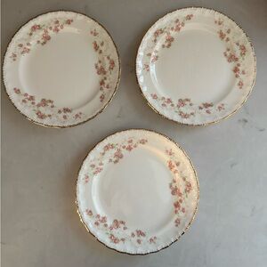 Vintage POPE GOSSER Florence Rim Bread&Butter with Scalloped Edge Gold Trim 3